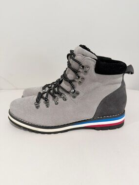 BLONDO Regan Waterproof Suede Combat Boots B6250 660 Light Grey Size 8